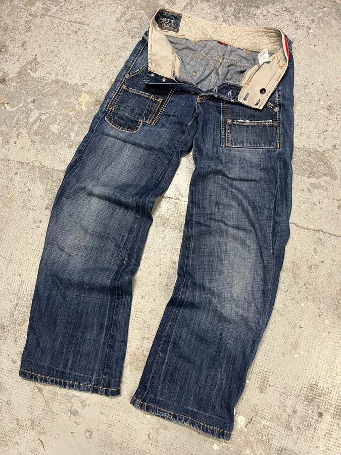 2000s Marithé + François Girbaud Wide Denim Jeans wwhIrwF 6