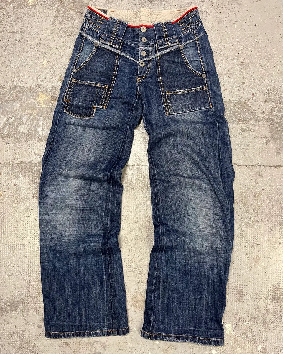 2000s Marithé + François Girbaud Wide Denim Jeans wwhIrwF 0