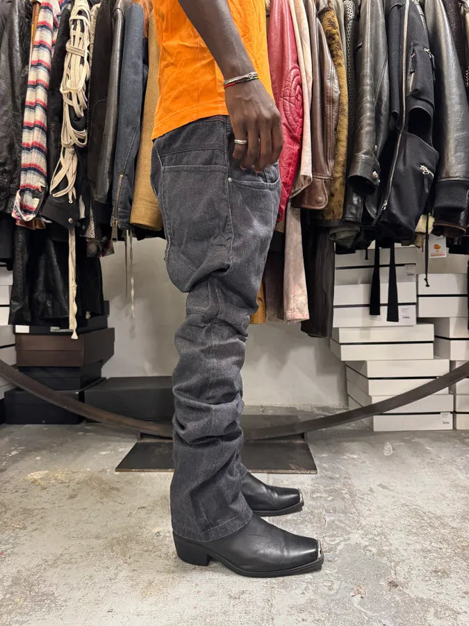 2000s Marithé + François Grey Denim Jeans xXVybPj 3