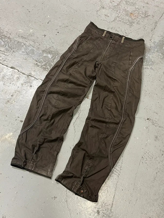 2000s Marithé + François Girbaud Brown Avant-Garde Pants FeLxvbt 4