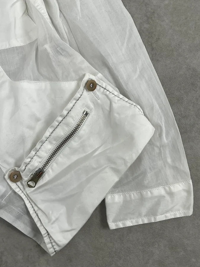 2000s Marithé et François Girbaud White Cargo Pocket Jacket pKwPkYD 10