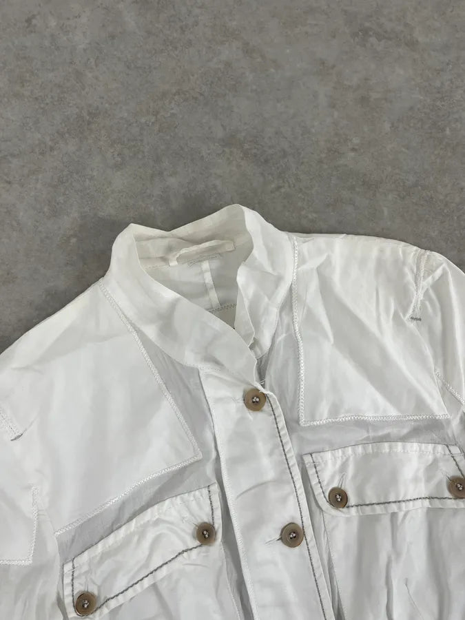 2000s Marithé et François Girbaud White Cargo Pocket Jacket pKwPkYD 5