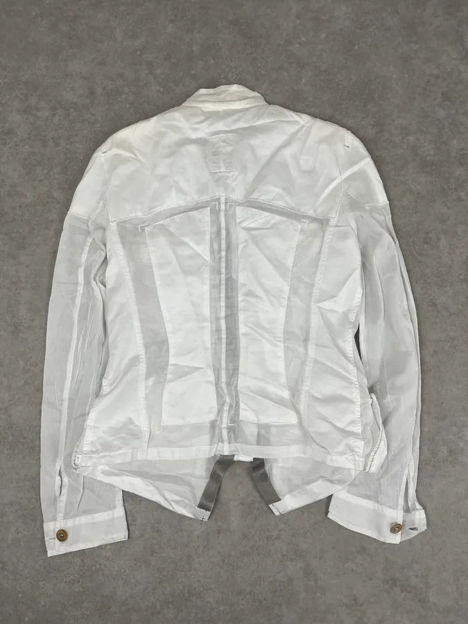 2000s Marithé et François Girbaud White Cargo Pocket Jacket pKwPkYD 6