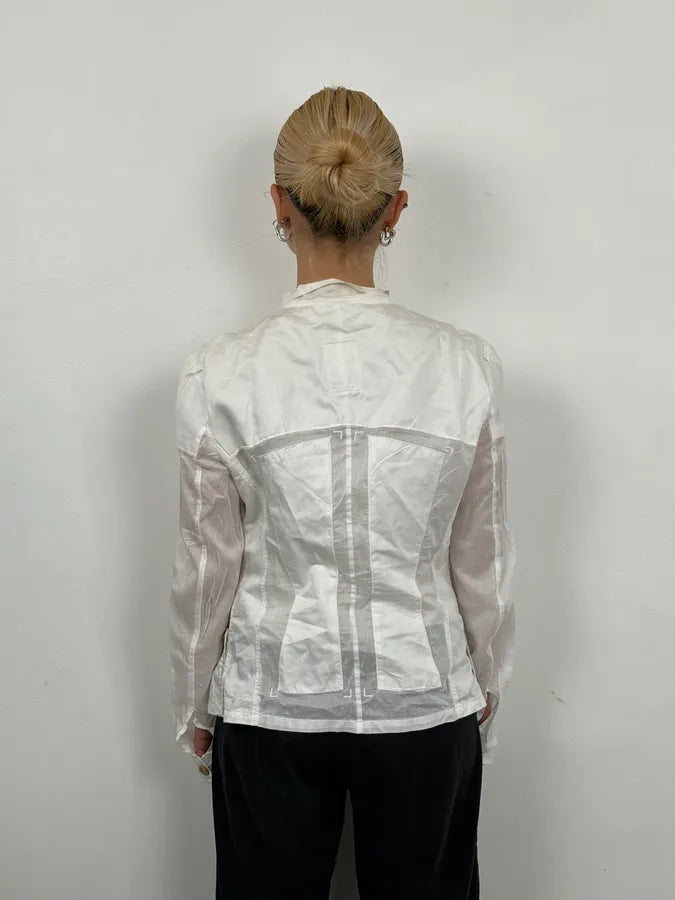 2000s Marithé et François Girbaud White Cargo Pocket Jacket pKwPkYD 2