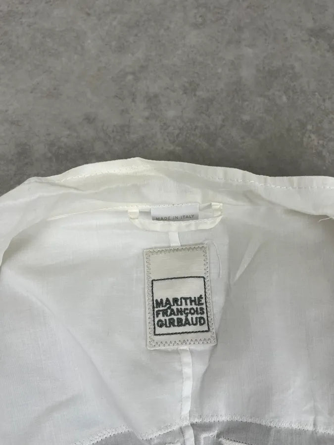 2000s Marithé et François Girbaud White Cargo Pocket Jacket pKwPkYD 13