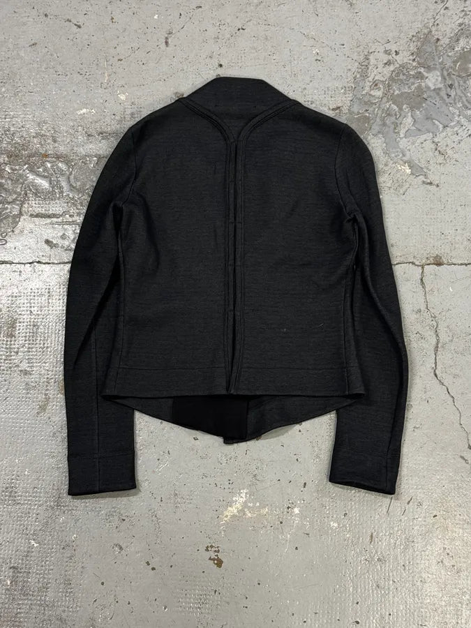 Marithé & François Girbaud Grey & Black Officer Buttoned Jacket GByVbnq 3