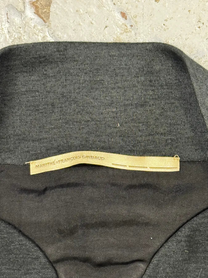 Marithé & François Girbaud Grey & Black Officer Buttoned Jacket GByVbnq 11