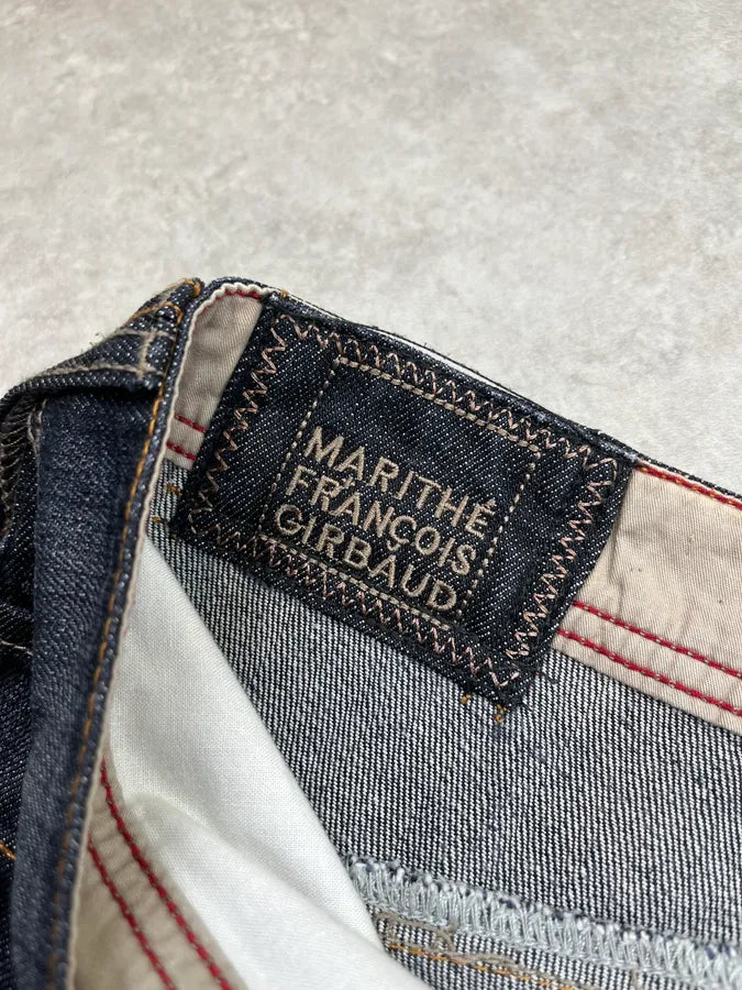 2000s Marithé François Girbaud Raw Navy Denim Jeans ycDRoiO 10