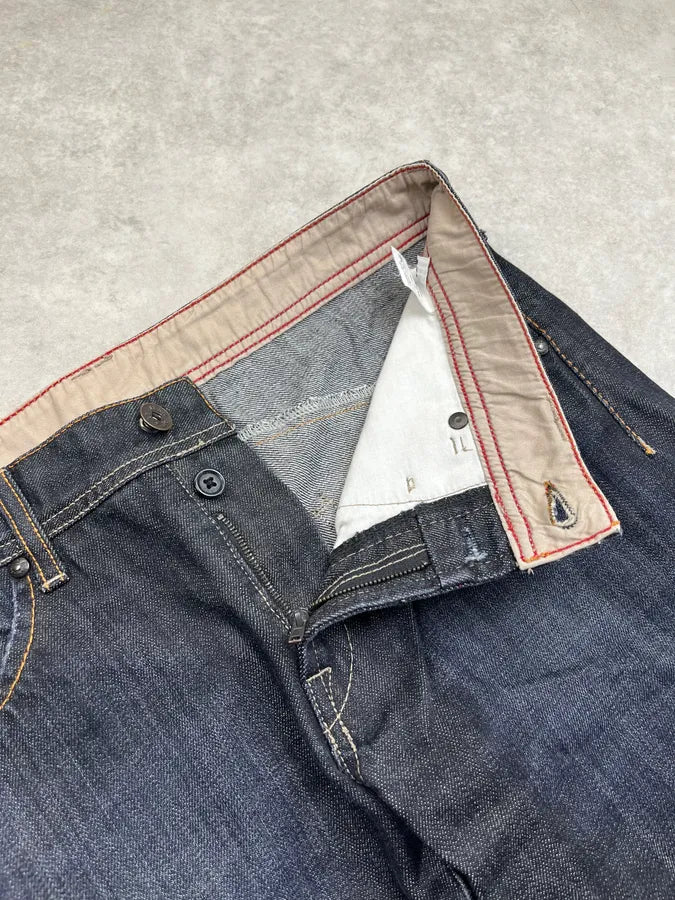 2000s Marithé François Girbaud Raw Navy Denim Jeans ycDRoiO 12
