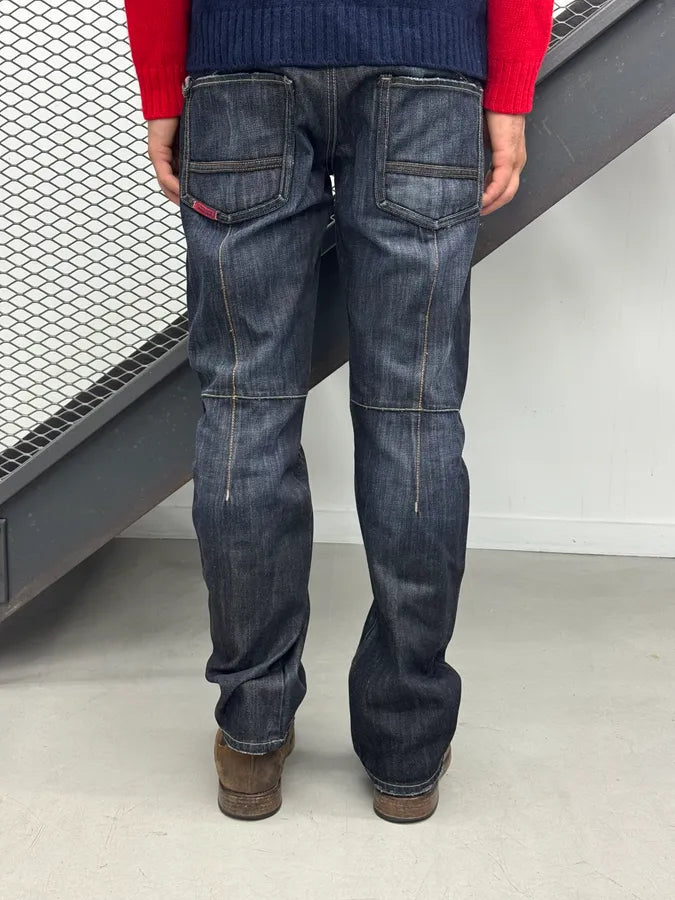 2000s Marithé François Girbaud Raw Navy Denim Jeans ycDRoiO 3