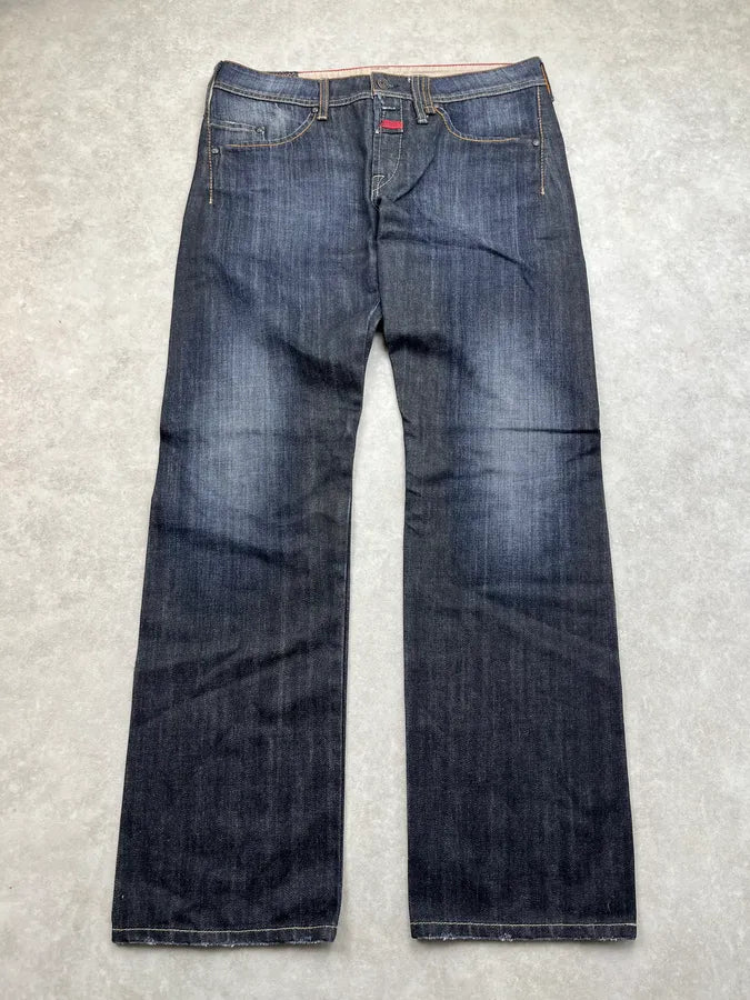 2000s Marithé François Girbaud Raw Navy Denim Jeans ycDRoiO 4