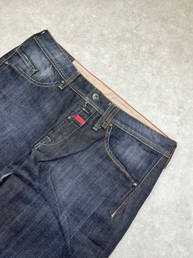 2000s Marithé François Girbaud Raw Navy Denim Jeans ycDRoiO 5
