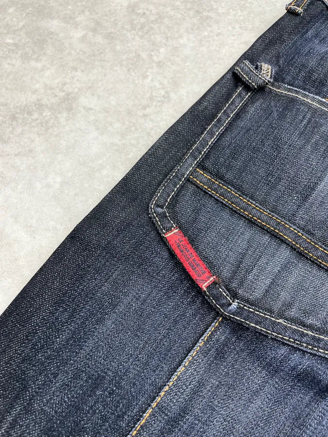2000s Marithé François Girbaud Raw Navy Denim Jeans ycDRoiO 9