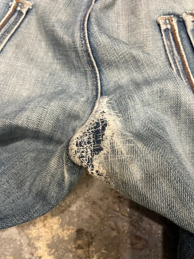 2000s Marithe + Francois Girbaud Blue Faded Jeans (M/L) dhRLUcZ 10