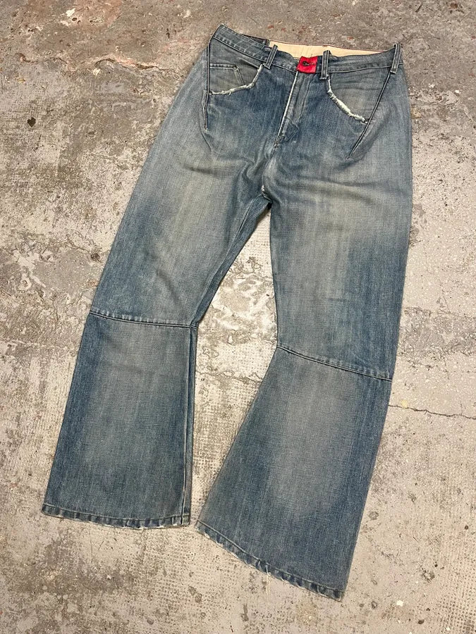 2000s Marithe + Francois Girbaud Blue Faded Jeans (M/L) dhRLUcZ 4