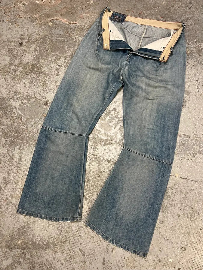 2000s Marithe + Francois Girbaud Blue Faded Jeans (M/L) dhRLUcZ 5