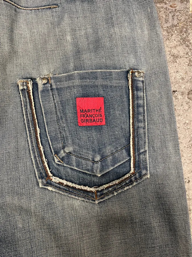2000s Marithe + Francois Girbaud Blue Faded Jeans (M/L) dhRLUcZ 7