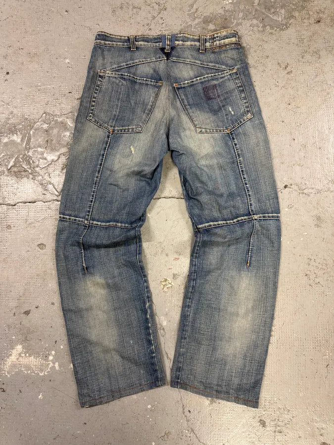2000s Marithe + Francois Girbaud Blue Faded Jeans WYpUxLm 1