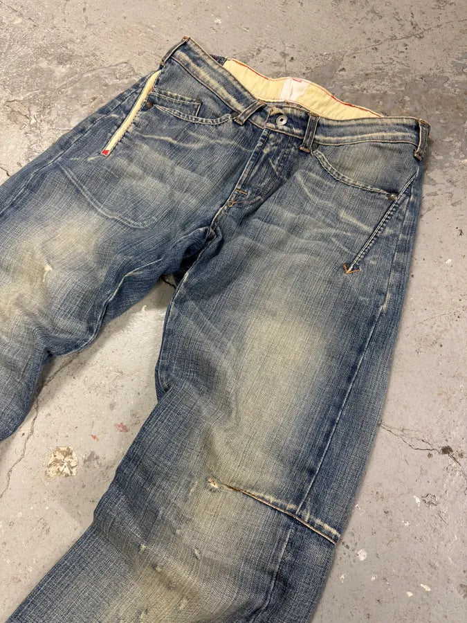 2000s Marithe + Francois Girbaud Blue Faded Jeans WYpUxLm 2