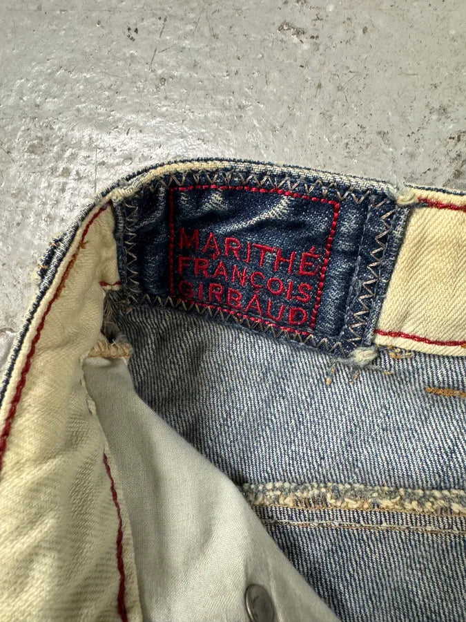 2000s Marithe + Francois Girbaud Blue Faded Jeans WYpUxLm 5
