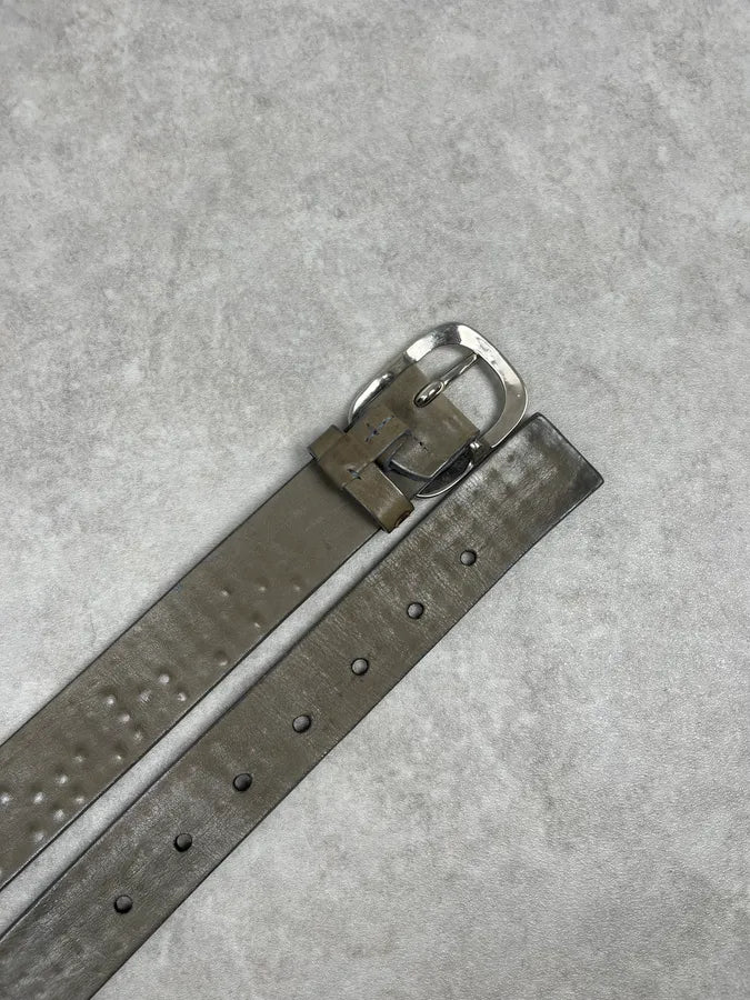 2000s Marithe + Francois Girbaud Olive Studded Belt qCwOKYP 3