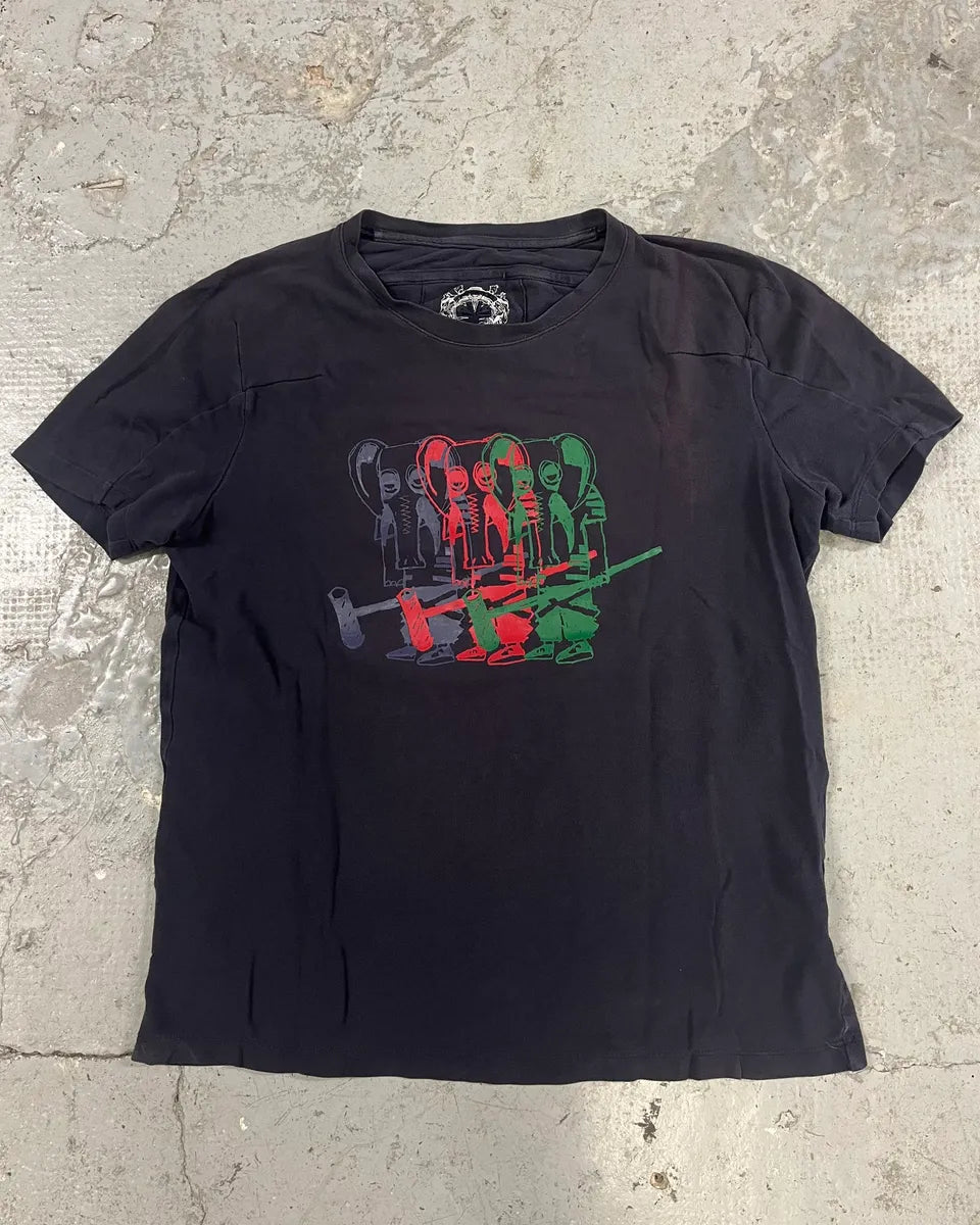 2000s Marithe + François Girbaud Elephant Hammer Navy T-Shirt PgvxuVe 0