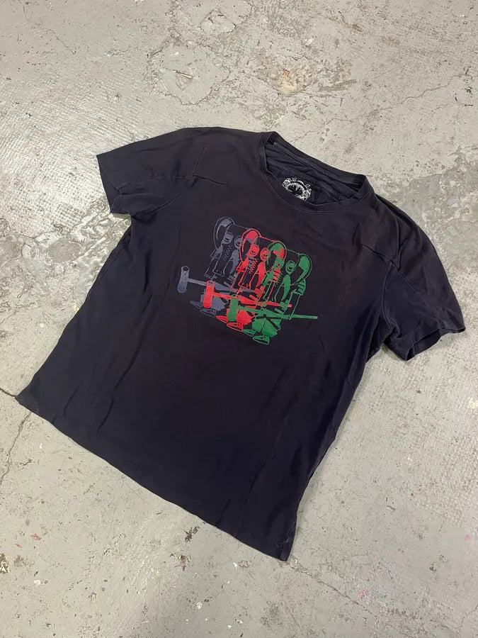 2000s Marithe + François Girbaud Elephant Hammer Navy T-Shirt PgvxuVe 3