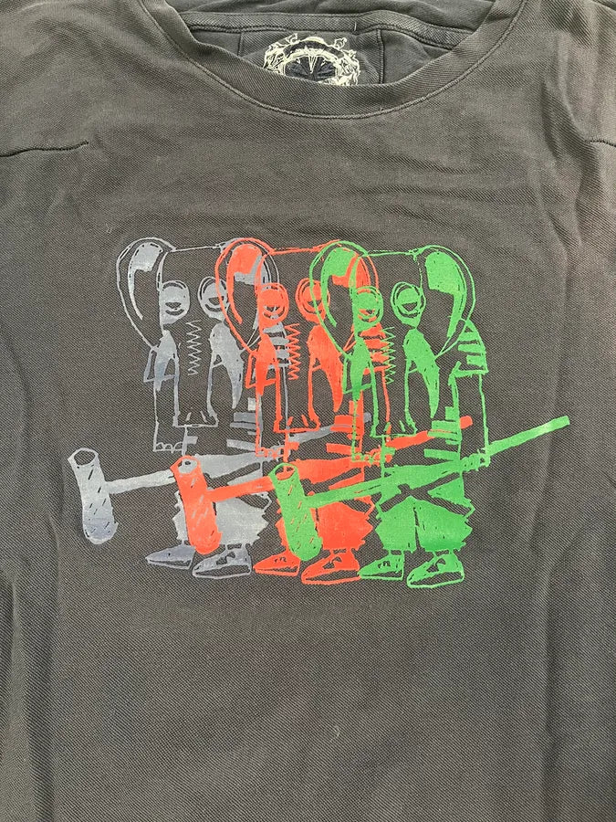 2000s Marithe + François Girbaud Elephant Hammer Navy T-Shirt PgvxuVe 4