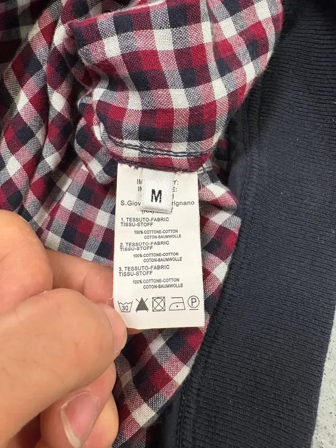2000s Marithé + François Girbaud Checked Red & Navy Utility Overshirt tGEsUbv 9