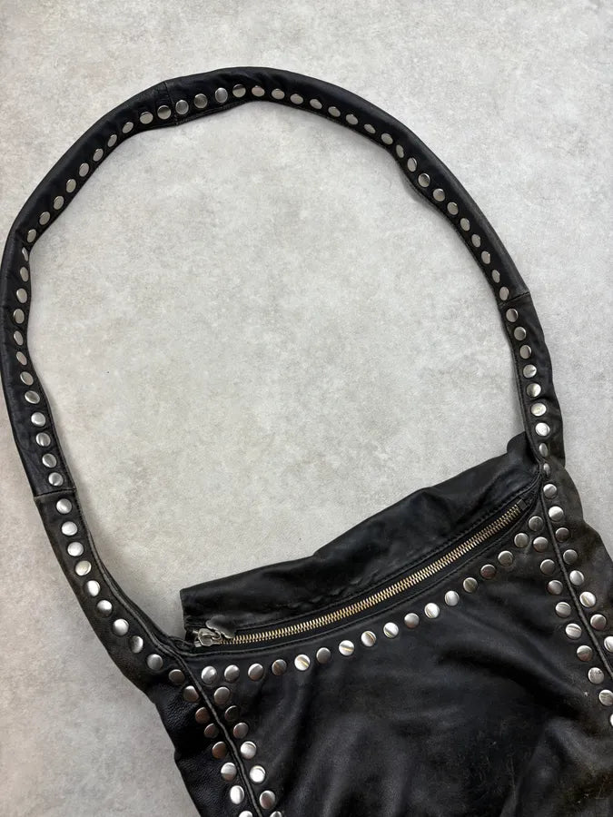 2000s Marni Black Leather Studded Crossbody Bag FRQLuYS 4