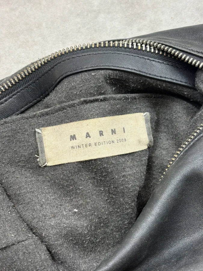2000s Marni Black Leather Studded Crossbody Bag FRQLuYS 9