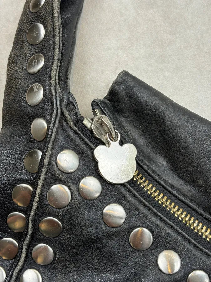 2000s Marni Black Leather Studded Crossbody Bag FRQLuYS 7