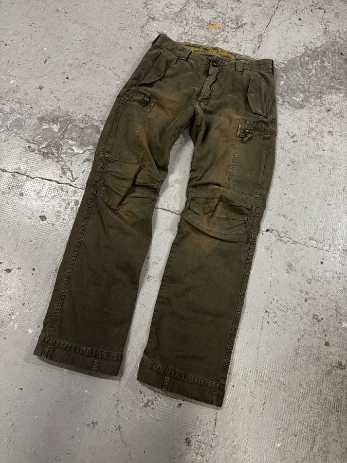 2000s Mason’s Green Avant-Garde Cargo Pants IPBAOCD 2