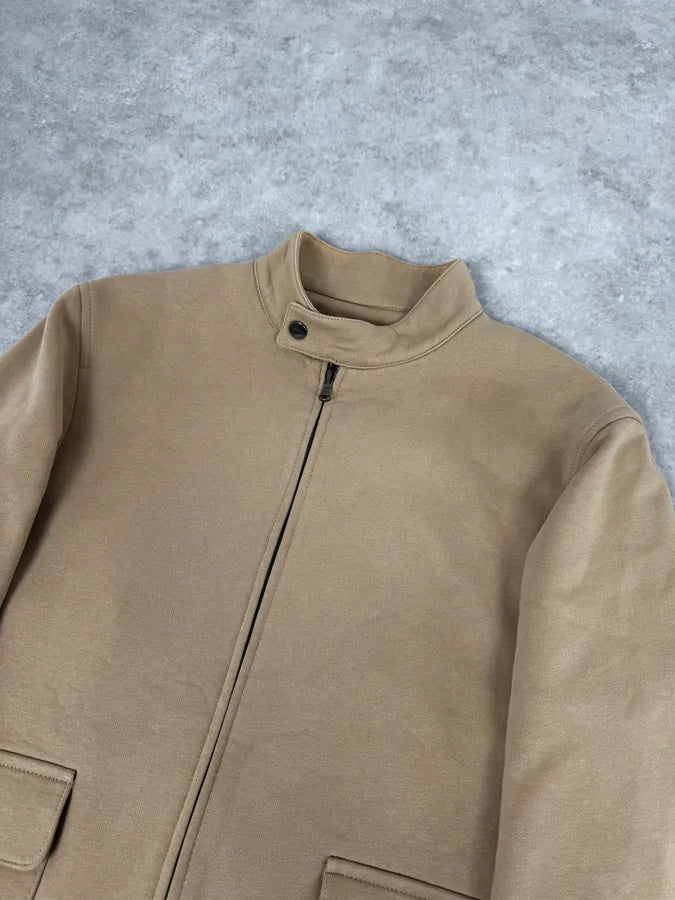 2000s Massimo Rebecchi Beige Minimalist Jacket kOZissf 4