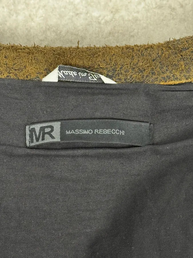 2000s Massimo Rebecchi Biker Raw Brown Leather Jacket wJEmlFB 14