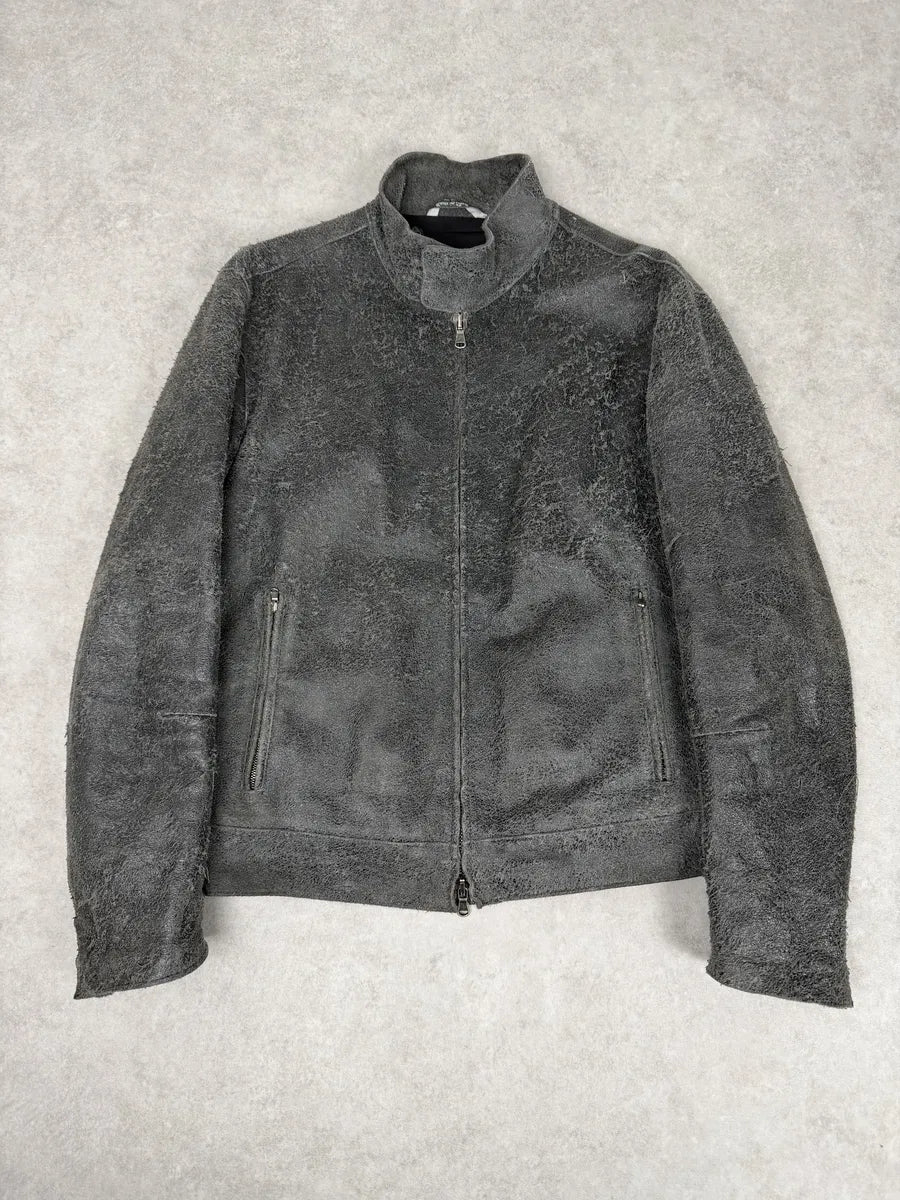 2000s Massimo Rebecchi Biker Raw Brown Leather Jacket Lpyziph 0