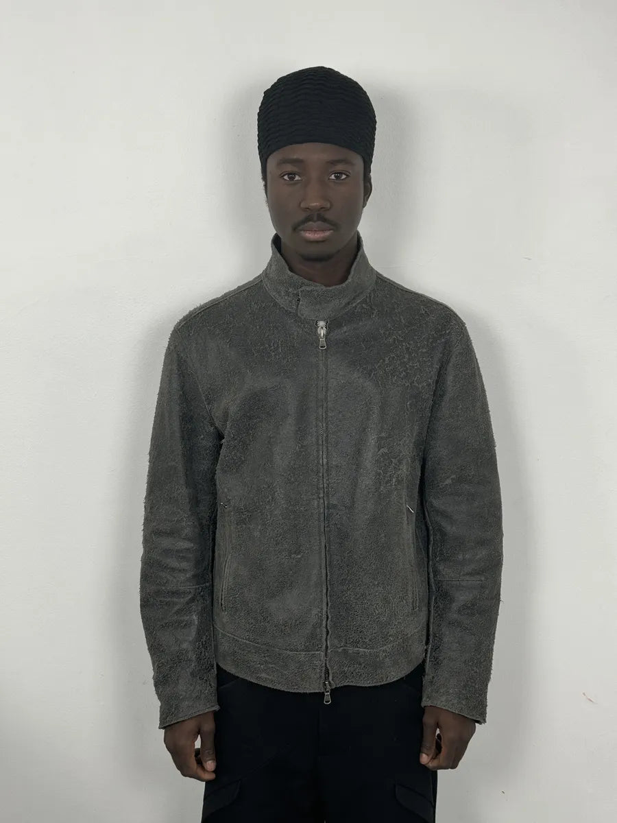 2000s Massimo Rebecchi Biker Raw Brown Leather Jacket Lpyziph 2