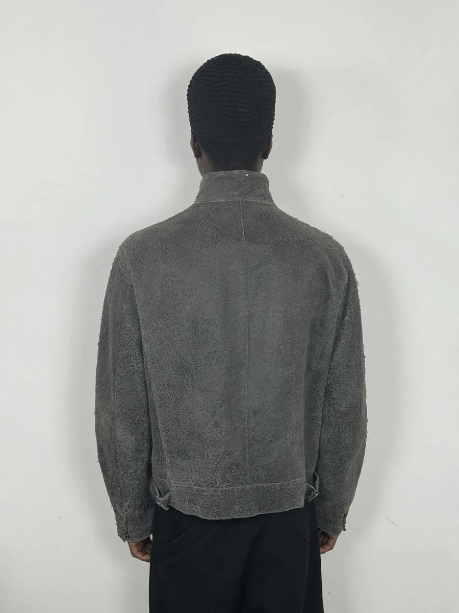 2000s Massimo Rebecchi Biker Raw Brown Leather Jacket Lpyziph 3