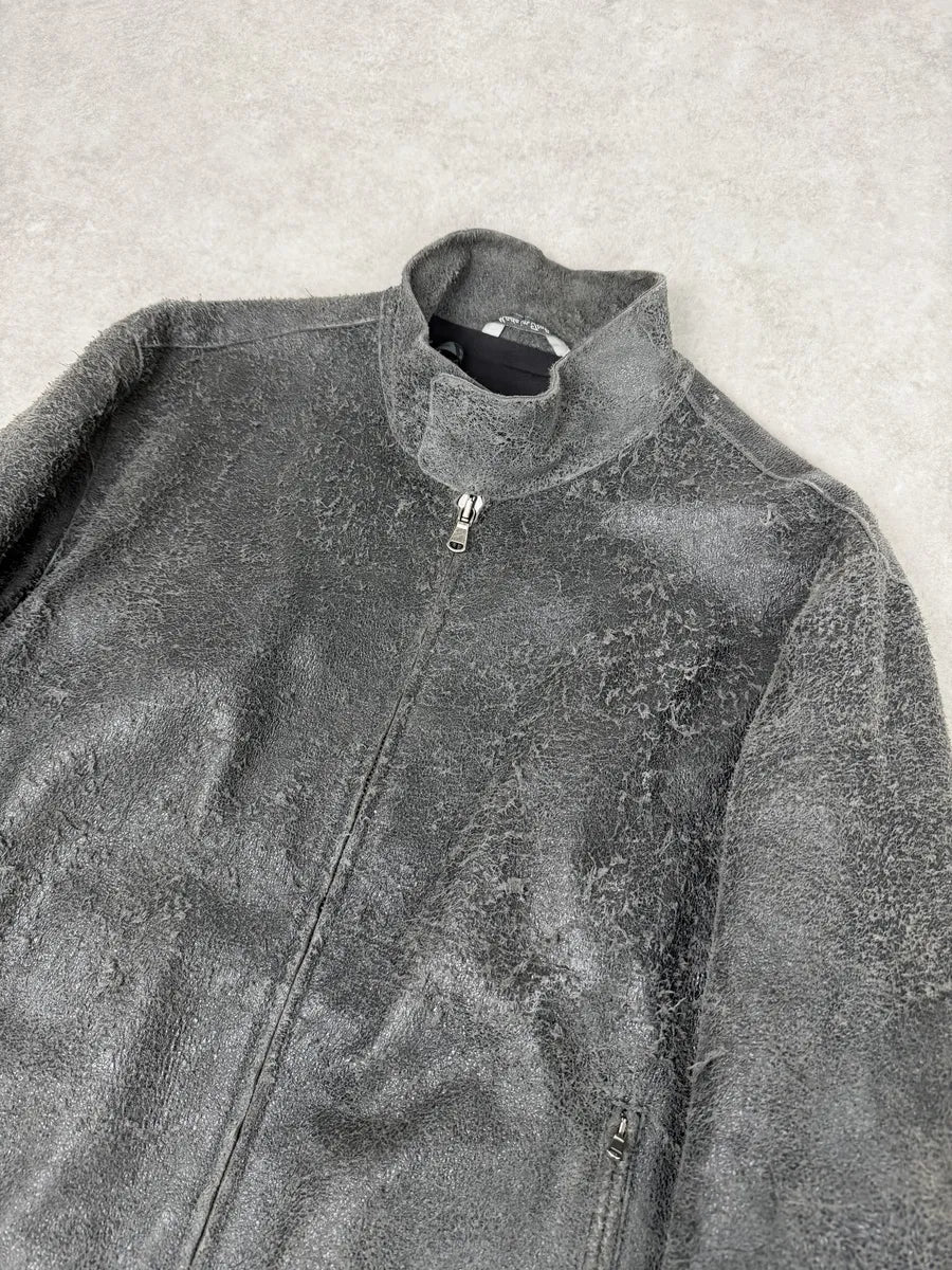 2000s Massimo Rebecchi Biker Raw Brown Leather Jacket Lpyziph 5