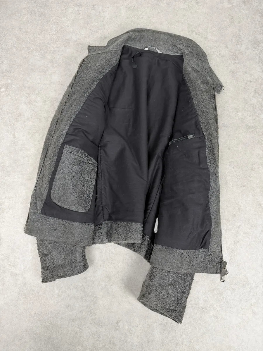 2000s Massimo Rebecchi Biker Raw Brown Leather Jacket Lpyziph 7