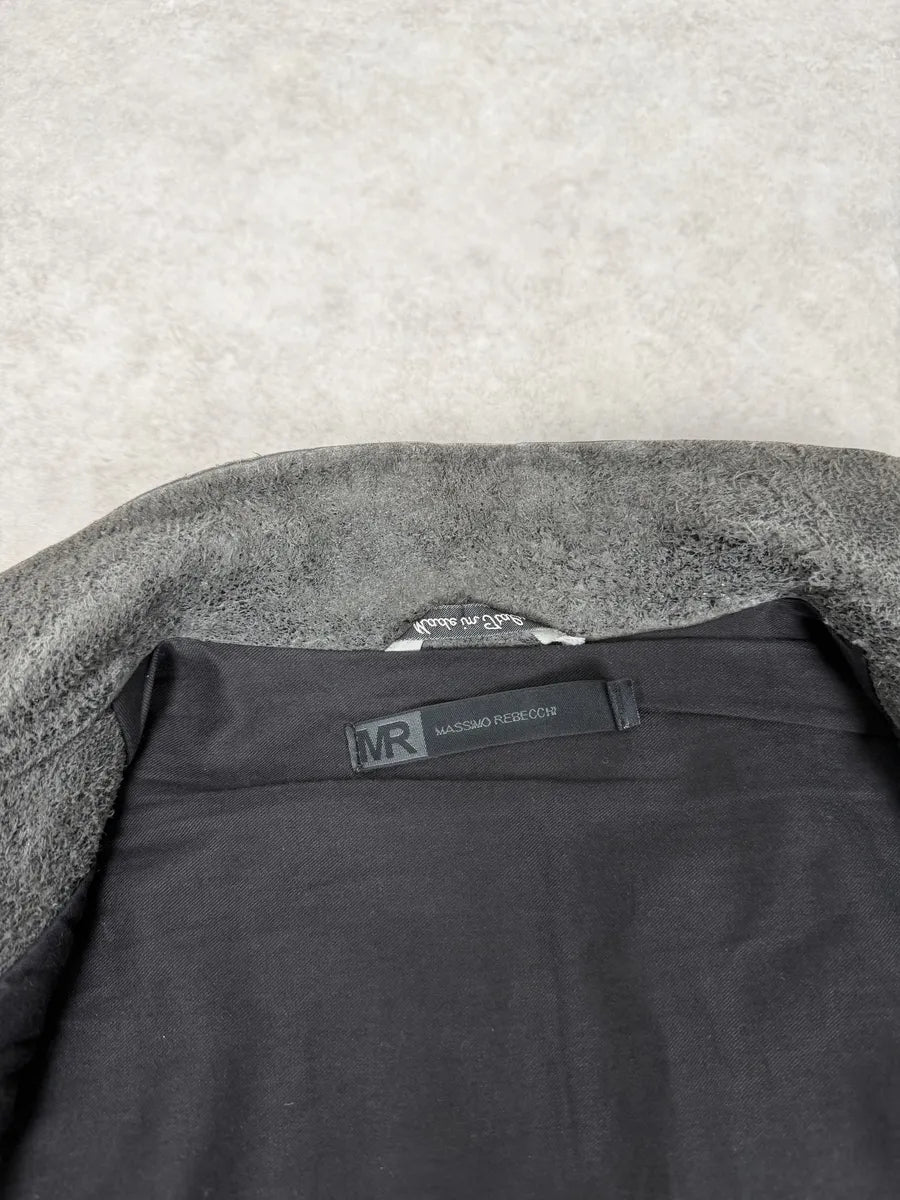 2000s Massimo Rebecchi Biker Raw Brown Leather Jacket Lpyziph 9