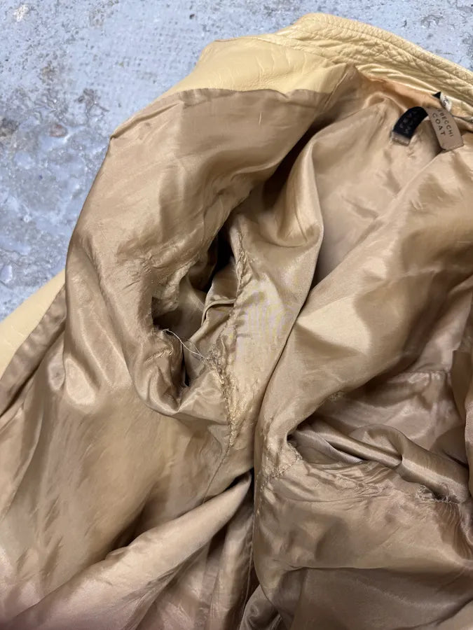 2000s Massimo Rebecchi Biker White Cream Leather Jacket yWQzaoD 9