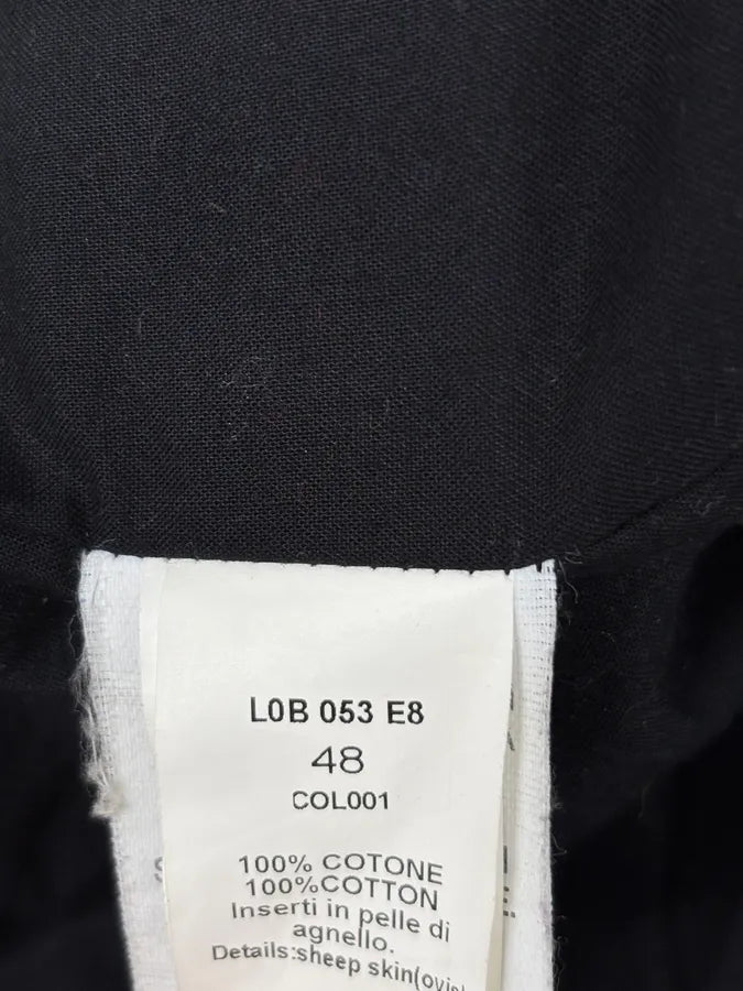 2000s Massimo Rebecchi Black Shearling Leather Jacket bxYQaGi 9