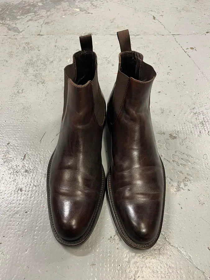 2000s Massimo Rebecchi Brown Leather Ankle Boots KVFqAYo 3