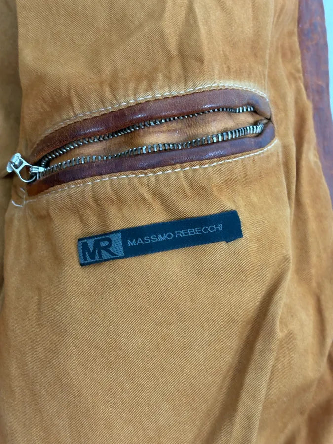 2000s Massimo Rebecchi Cognac Biker Leather Jacket BwXaAaB 8
