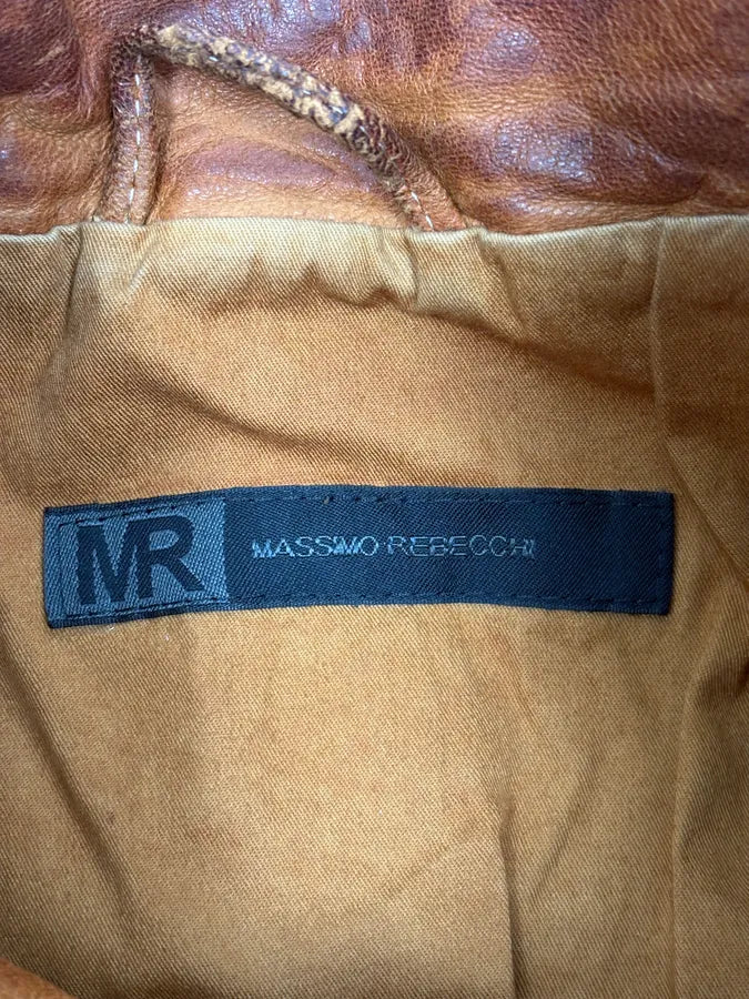 2000s Massimo Rebecchi Cognac Biker Leather Jacket BwXaAaB 9