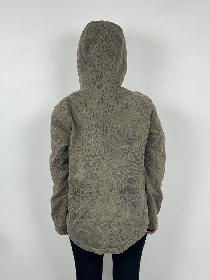2000s Massimo Rebecchi Khaki Animal Kingdom Long Coat EBuETuE 2