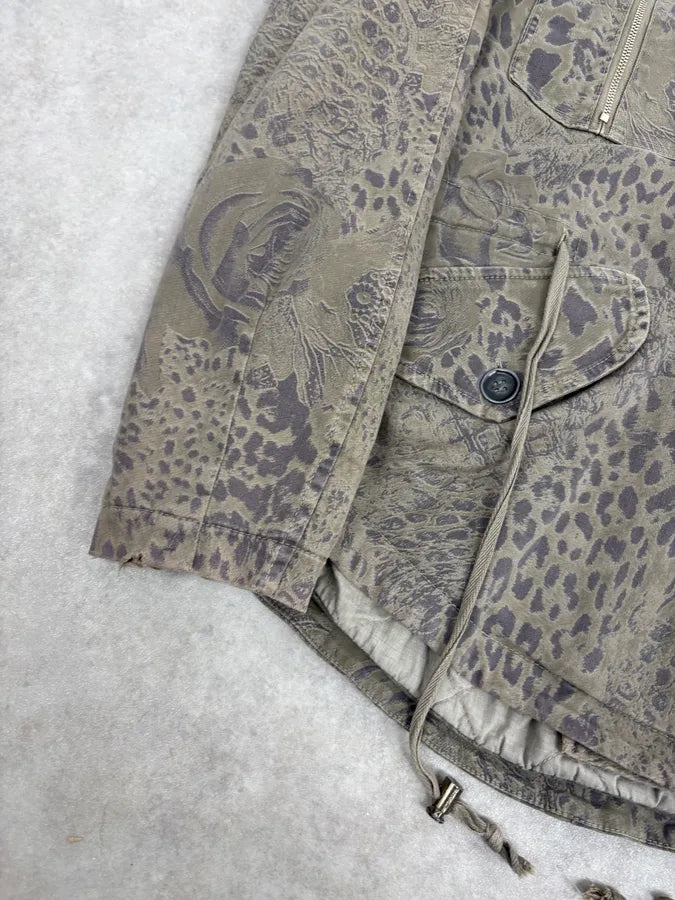 2000s Massimo Rebecchi Khaki Animal Kingdom Long Coat EBuETuE 7
