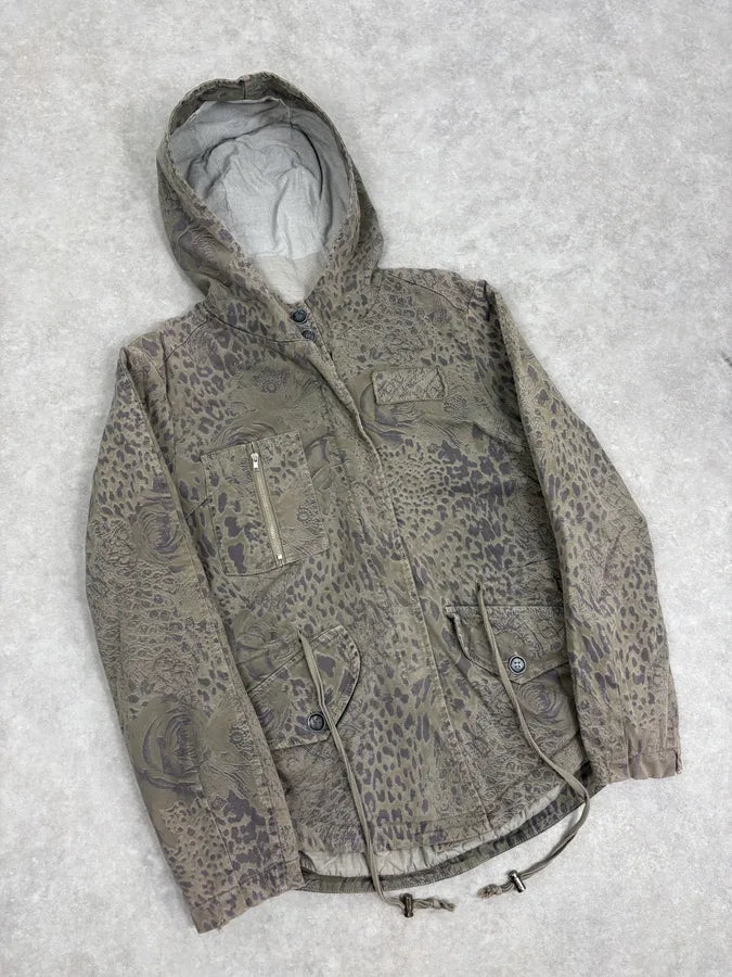 2000s Massimo Rebecchi Khaki Animal Kingdom Long Coat EBuETuE 3