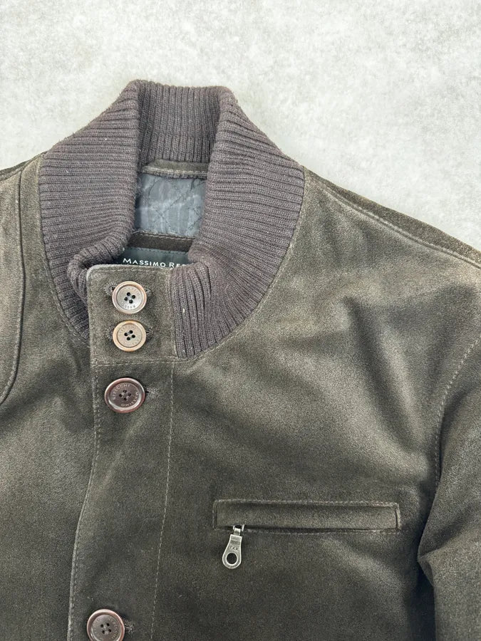 2000s Massimo Rebechi Brown Suede Leather Jacket XJVKxjC 7